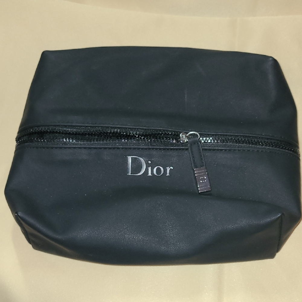 Dior Black Toiletry Bag Minimalist Luxury
